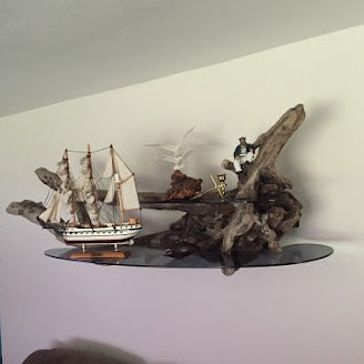 Driftwood Wall Art - Natural and Rustic Display Shelf